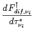 $\displaystyle \DD{F_{dif,\nu _{i}}^{\uparrow}}{\tau _{\nu _{i}}^{*}}$