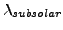 $\lambda_{subsolar}$