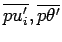 $\overline{pu^{\prime}_{i}}, \overline{p\theta^{\prime} }$