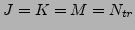 $ J=K=M =N_{tr} $