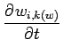 $\displaystyle \DP{w_{i,k(w)}}{t}$